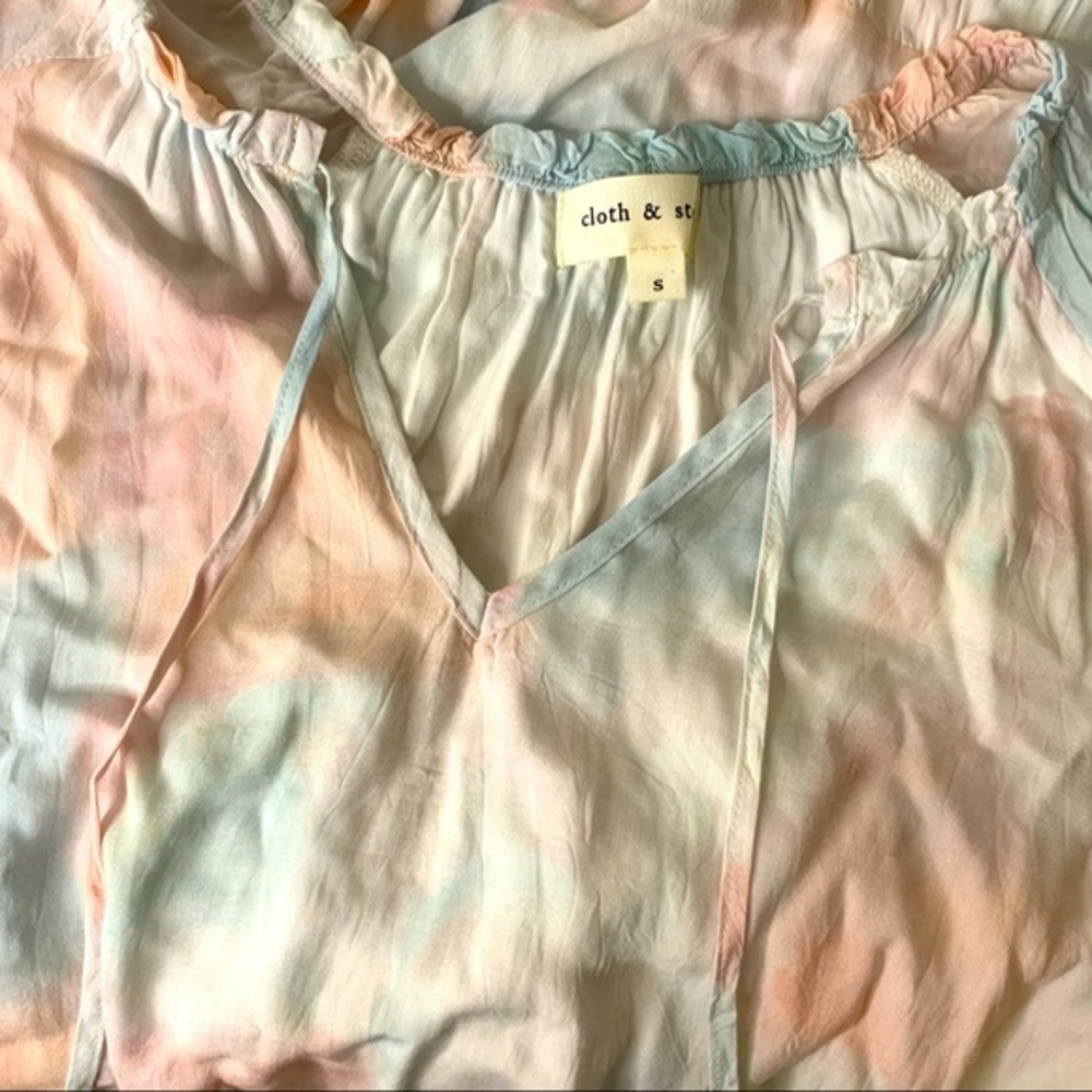 *NEW* Cloth & Stone Women’s Pastel Tiered Tie-Dye Maxi Dress, Size S - Picture 2 of 3